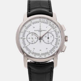 Vacheron Constantin Patrimony Silver 18k White Gold Watch Manual Winding MC47192/000G-9504 Men's