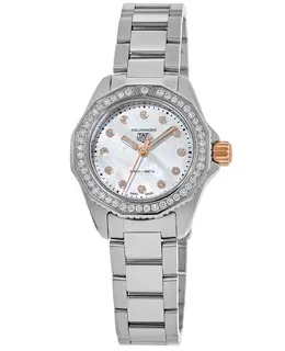 Tag Heuer Aquaracer Professional 200 Mother of Pearl Dial Diamond Steel Women's Watch wbp1451.ba0622