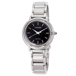 Citizen L Eco-Drive Black Mother of Pearl Dial Ladies Watch em1100-84h