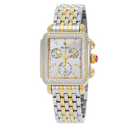 Michele Deco Chronograph Quartz Diamond Silver Dial Ladies Watch MWW06A000805
