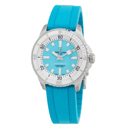 Breitling Superocean Automatic Chronometer Turquoise Dial Ladies Watch A17377211C1S1