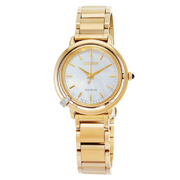 Citizen L Eco-Drive Mother of Pearl Dial Ladies Watch - Article: EM1092-64D