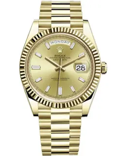 Rolex Day-Date 40 Stainless Steel Champagne Dial Men's Watch Model: M228238-0005