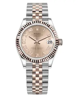 Rolex Datejust 31 Stainless Steel and Rose Gold Rose Roman Dial Women's Watch Model: M278271-0006