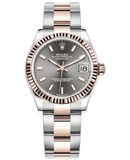 Rolex Datejust m278271-0017: 31mm Slate Dial Stainless Steel & Rose Gold Women's Watch