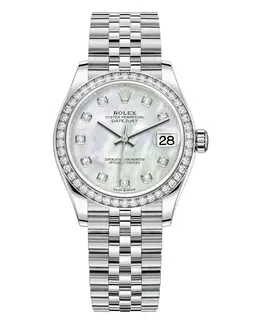 Rolex Datejust 31 Mother-of-Pearl Diamond Dial Bezel Women's Luxury Watch Model M278384RBR-0008