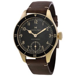 Hamilton Khaki Aviation Hand-Wind Mens Black Dial Watch H76709530