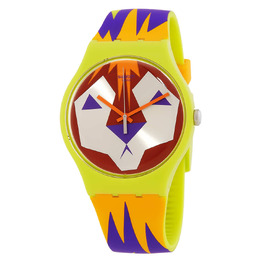 Swatch Moofasa Quartz Silver Dial Mens Watch SUOJ106