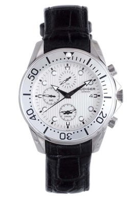 Rudiger Chemnitz Chronograph White Dial Mens Watch R2001-04-001.1L