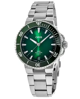 Oris Aquis Date 400 Caliber Green Dial Steel Men's Watch 01 400 7790 4157-07 8 23 02peb