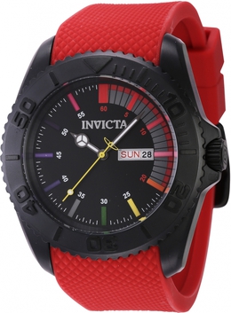 Model 44734 Invicta Men Pro Diver Date Day Analog Quartz Watch Black Dial