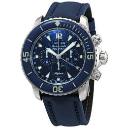 Blancpain Fifty Fathoms Flyback Chronograph Moonphase Automatic Mens Watch 5066f-1140-52b
