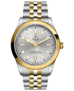 Tudor Black Bay 41 Automatic Silver Dial Yellow Gold Capped Steel Men's Watch - Model M79683-0002