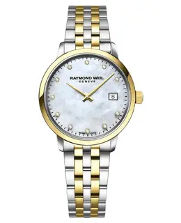 Raymond Weil Toccata Mother of Pearl Diamond Dial Two-Tone Steel Women's Watch Model 5985STP97081