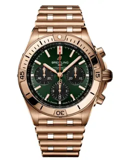 Breitling Chronomat B01 42 - Automatic Chronograph Watch in Rose Gold with Green Dial