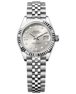New Authentic Rolex Lady Datejust 28 'Pearlmaster' Silver Diamond Dial M279174-0021