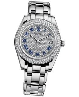Brand New Authentic Rolex Datejust Pearlmaster Diamond Dial White Gold Women's Watch M81339-0012