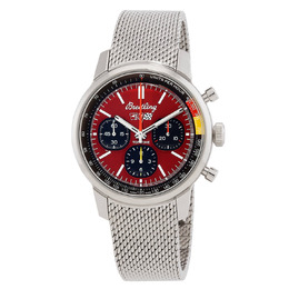 Breitling Top Time Chronograph Automatic Chronometer Red Dial Mens Watch AB01761A1K1A1