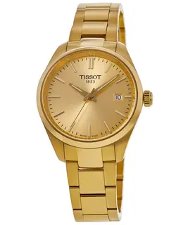New Authentic Tissot PR100 Quartz - Brushed/Polished Steel with Champagne Dial, Model T1502103302100