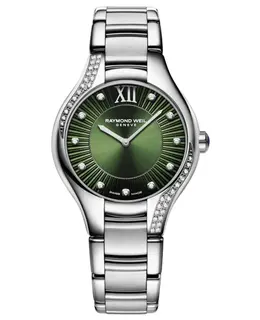 Raymond Weil Noemia Women's Watch 5132-S1S-52181 - Green Dial Diamond Steel