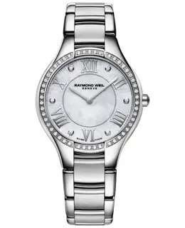 Raymond Weil Noemia Mother of Pearl Dial Diamond Bezel Steel Women's Watch Model 5132-S2S-00966