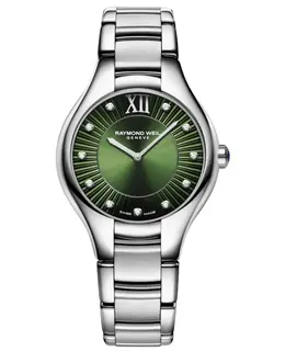 Raymond Weil Noemia Green Diamond Dial Steel Women's Watch Model: 5132-ST-52181