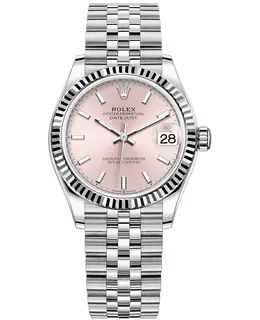 Rolex Datejust 31 - Stainless Steel & White Gold Pink Dial Women's Watch Model M278274-0014