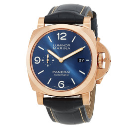 Panerai Luminor Marina Goldtech Automatic Blue Dial Mens Watch pam01112
