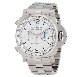 Panerai Luminor Chrono 44mm Chronograph Automatic White Dial Mens Watch pam01548