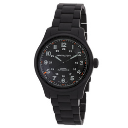 Hamilton Khaki Field Titanium Automatic Black Dial Mens Watch h70665130