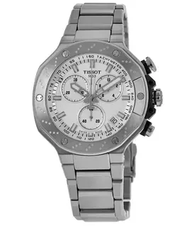 Brand New Authentic Tissot T-Race Chronograph White Dial Stainless Steel Men's Watch t141.417.11.031.00