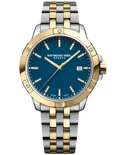 Raymond Weil 8160-STP-50041 Blue Dial Two-Tone Steel Chronograph Watch