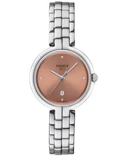 Tissot Flamingo Powermatic 80 - Women's Steel Watch with Pink Diamond Dial, Model T094.210.11.336.00