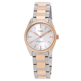 Timex Highview Quartz Silver Dial Two-Tone Ladies Watch TW2V26500