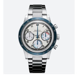 Baltic Tricompax Chronograph Hand Wind Silver Dial Mens Watch tritourauto