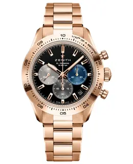 New Authentic Zenith Chronomaster Sport Automatic Chronograph Black Dial Rose Gold Men's Watch (18.3101.3600/21.M3100)