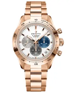 Authentic Zenith Chronomaster Sport Automatic Chronograph White Dial 18K Rose Gold Men's Watch Model 18.3101.3600/69.M3100