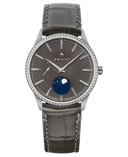 Zenith Elite Moonphase Automatic Grey Dial Diamond Bezel Women's Watch Model 16.3200.692/03.C833