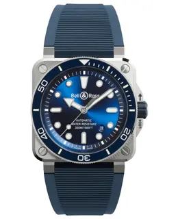 Bell & Ross BR 03 Automatic Diver Mens Watch br03a-d-blu-st/srb