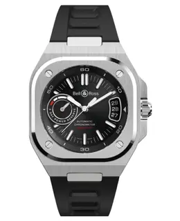 Bell & Ross BR-X5 Automatic Black Dial Rubber Strap Men's Watch