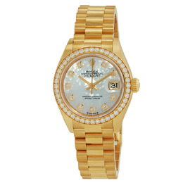 Rolex Lady-Datejust Mother Of Pearl Dial Automatic 18 Carat Yellow Gold Watch 279138mdp