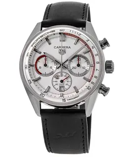 Tag Heuer Carrera Chronosprint X Porsche Special Edition Grey Dial Leather Strap Men's Watch cbs2011.fc6529