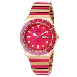 Timex Q Quartz Pink Dial Expansion Band Ladies Watch TW2W41000, TW2W41000VQ