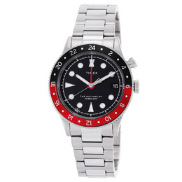 Timex Waterbury Traditional GMT Quartz Black Dial Mens Watch TW2W22700
