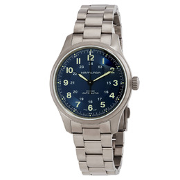 Hamilton H70545140 Khaki Field Titanium Automatic Mens Watch Blue Dial