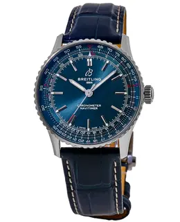 Breitling Navitimer Automatic 41 - Model A17329161C1P1 Blue Dial Alligator Leather Strap Men's Sports Watch