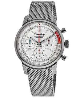 Breitling Top Time B01 Ford Thunderbird White Dial Steel Men's Watch ab01766a1a1a1