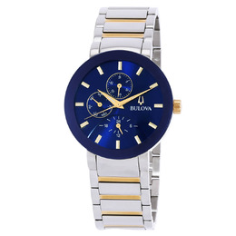 Bulova Modern Quartz Blue Dial Mens Watch 98c148
