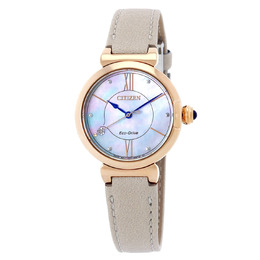 Citizen L Series Eco-Drive White Mother of Pearl Dial Ladies Watch EM1073-18D
