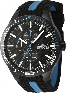 Invicta Racing GMT Quartz Black Dial Mens Watch Model:47555